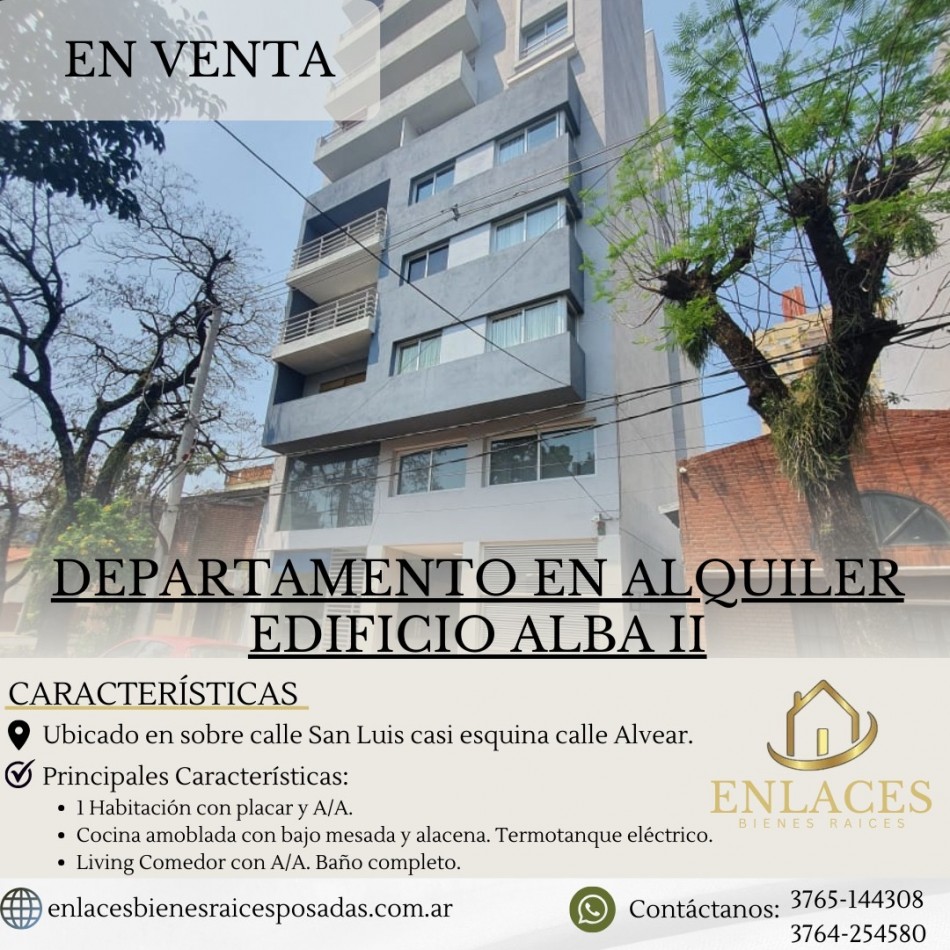 Departamento de 1 dormitorio en alquiler