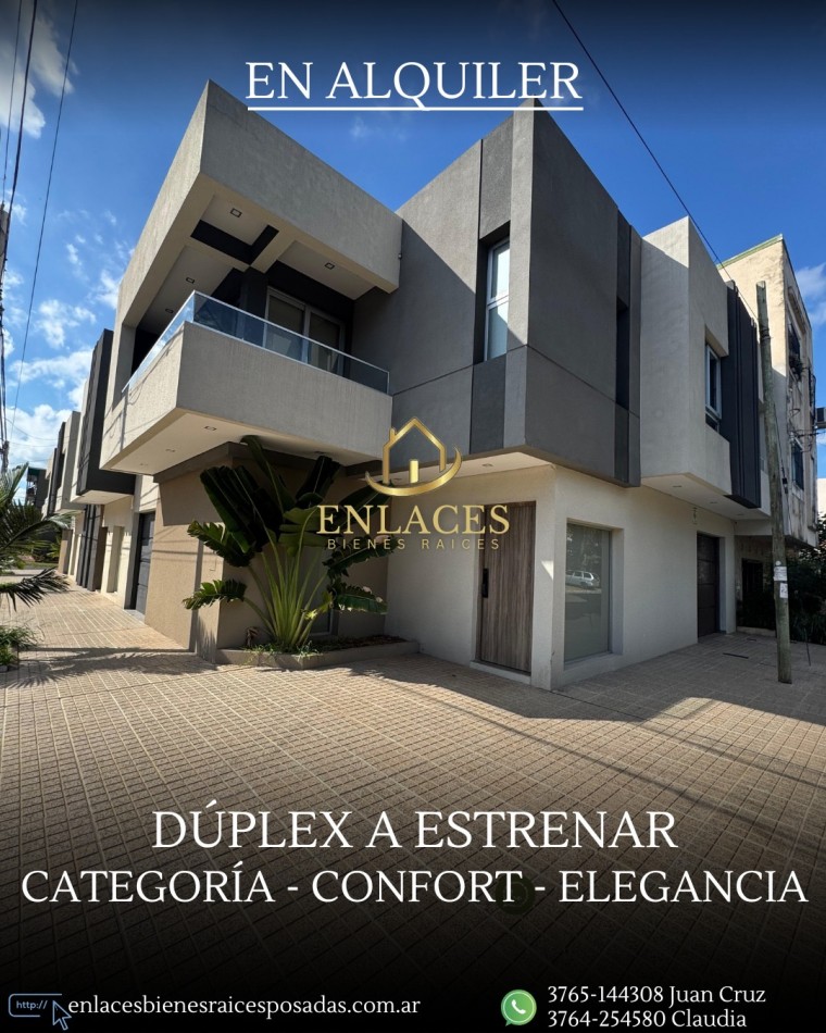 Duplex de 3 dormitorios en alquiler