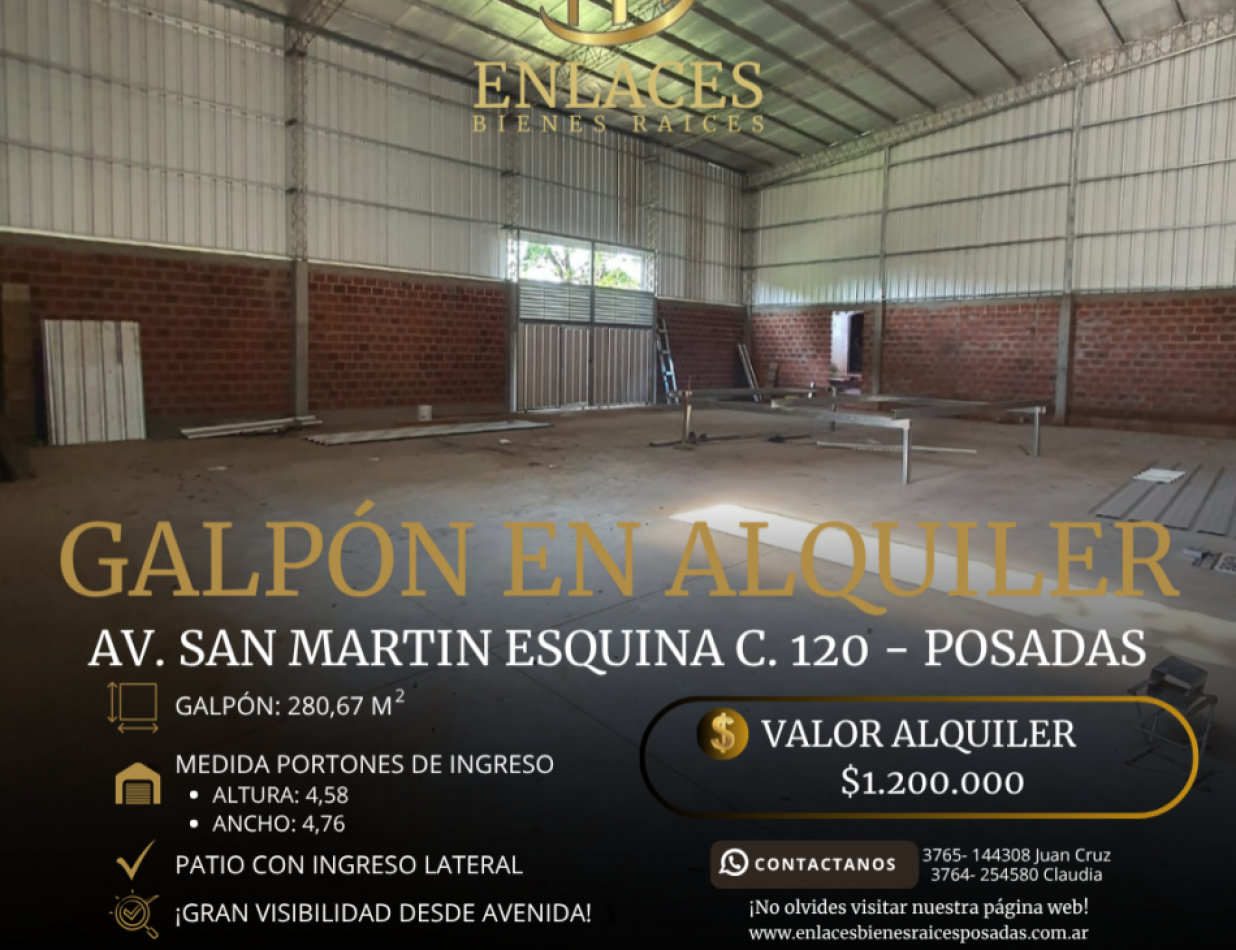Galpon en alquiler en Posadas 