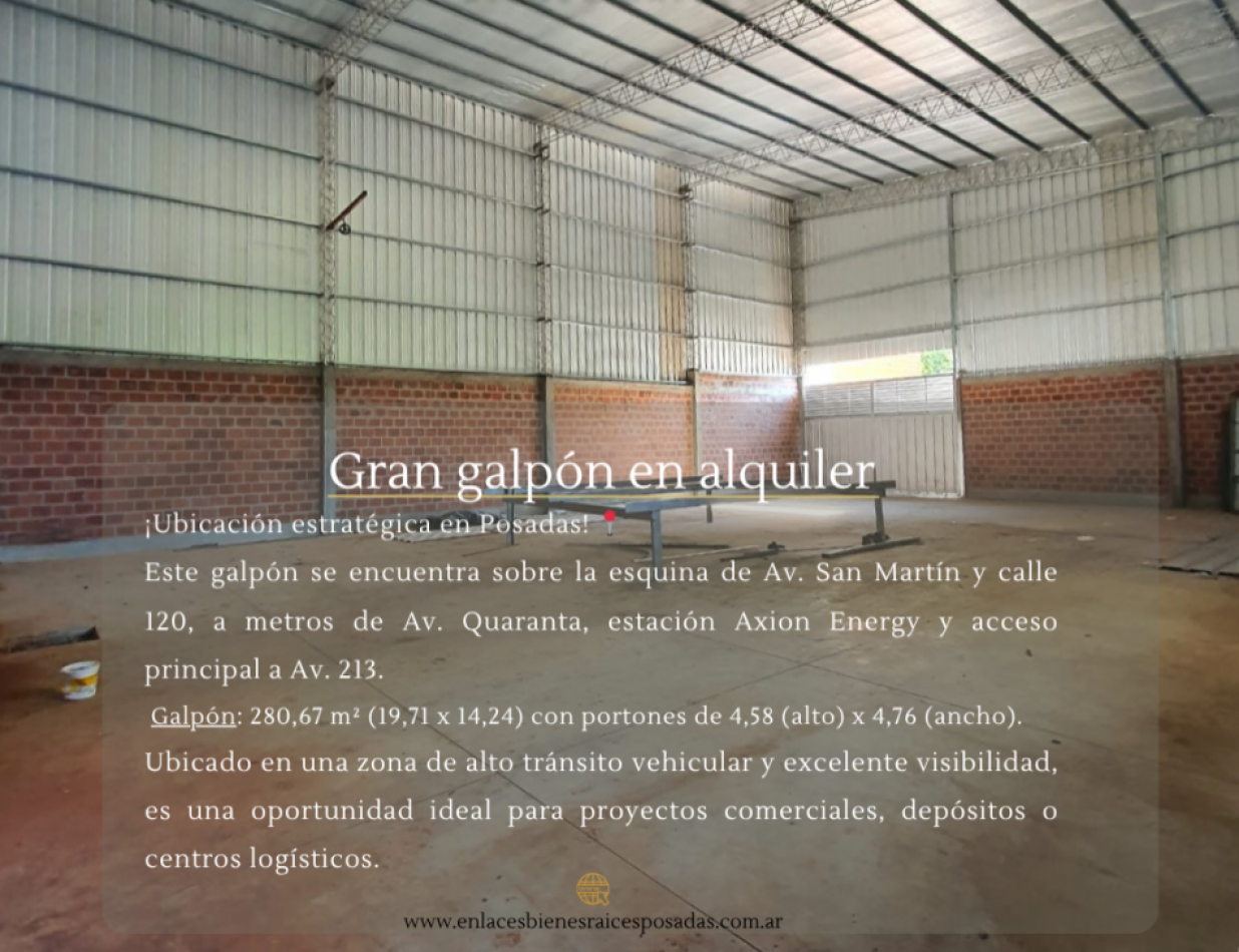 Galpon en alquiler en Posadas 