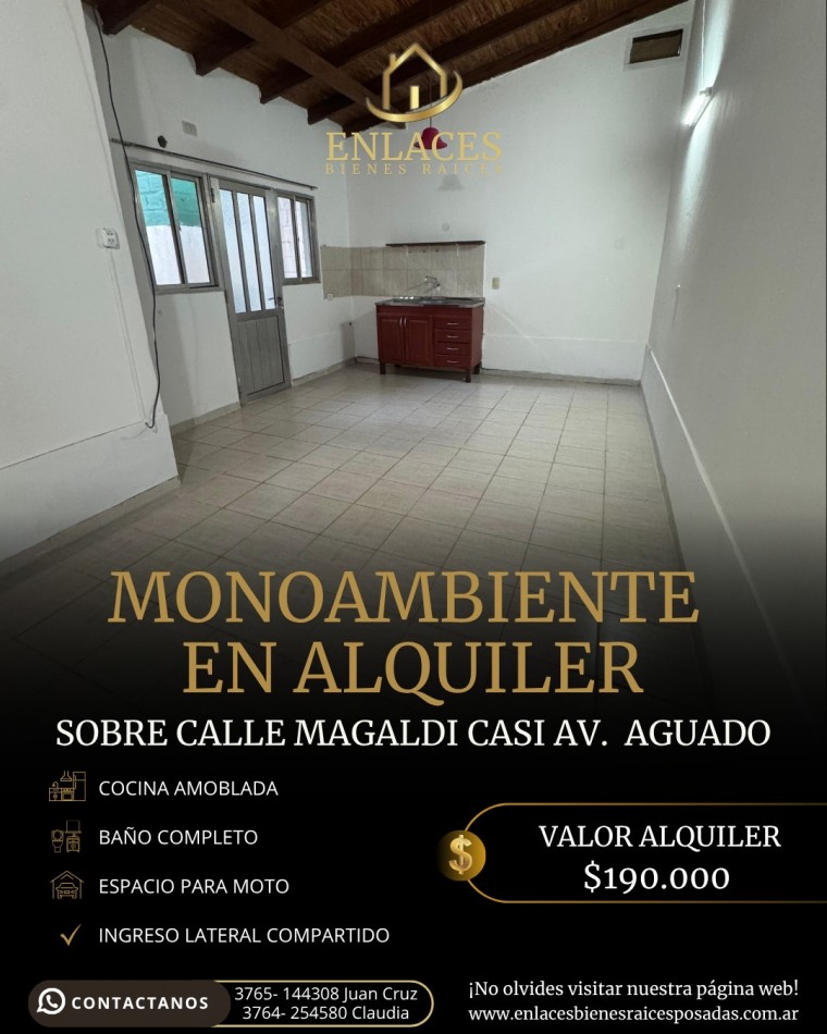 Monoambiente en alquiler