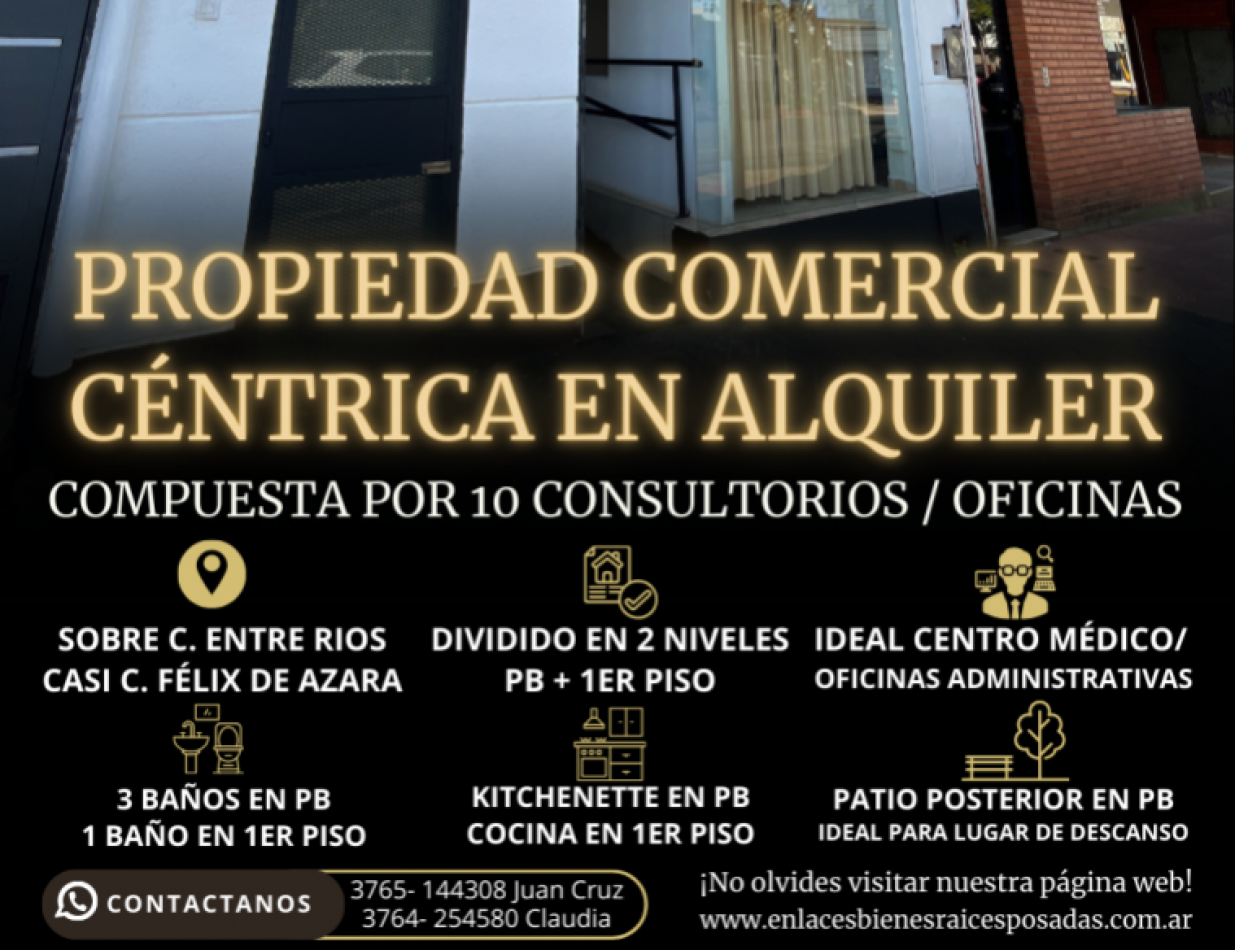 Propiedad centrica en alquiler con oficinas y/o consultorios