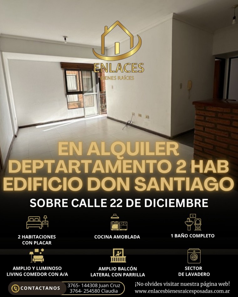 Departamento de 2 dormitorios en alquiler
