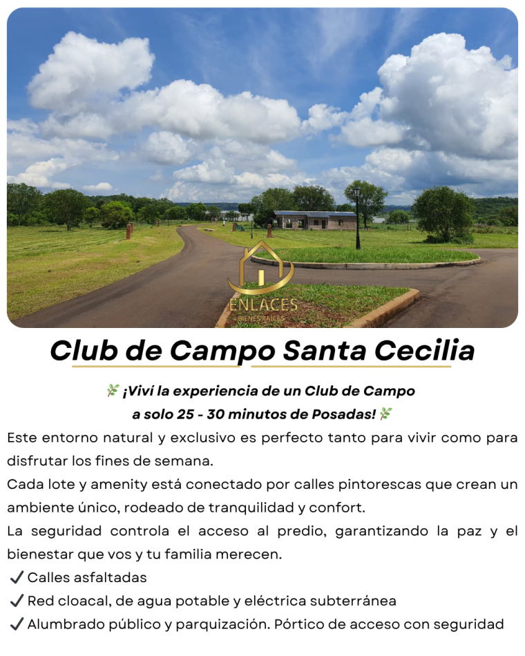 VENTA DE LOTES EN BARRIO CERRADO SANTA CECILIA