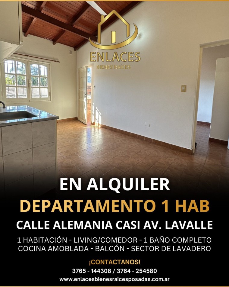 Departamento 1 habitacion en alquiler
