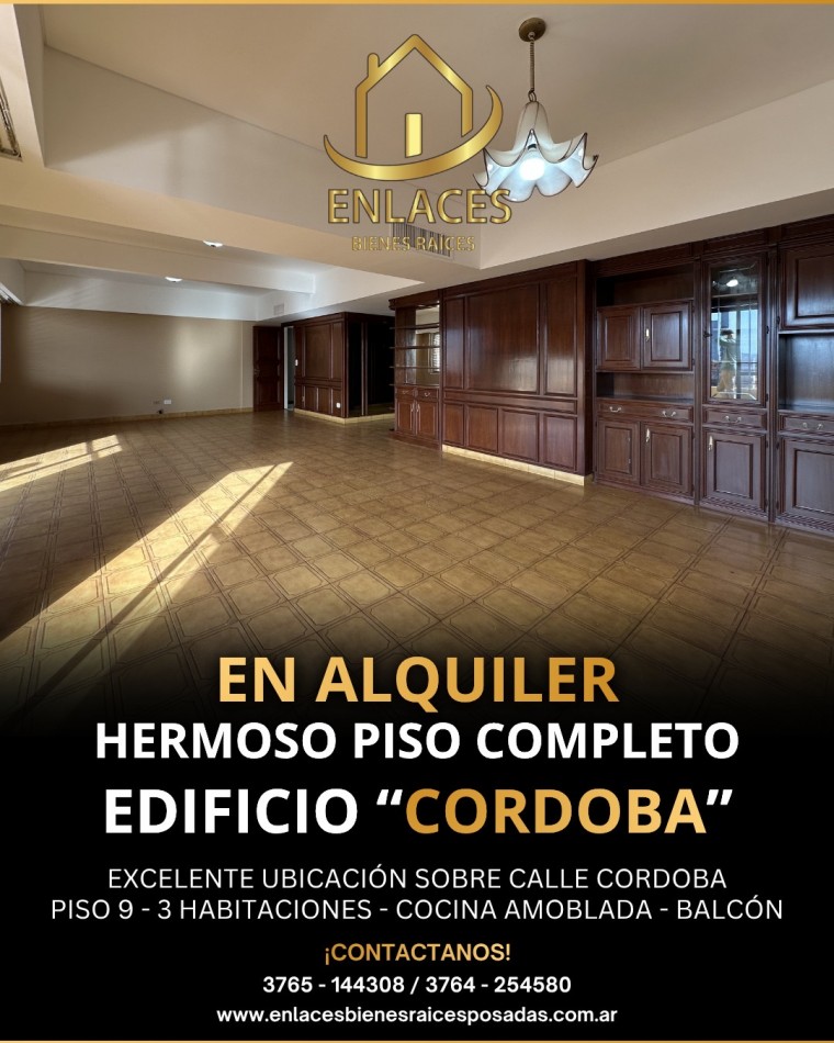 Departamento de 3 dormitorios mas dependencia de servicio en alquiler 
