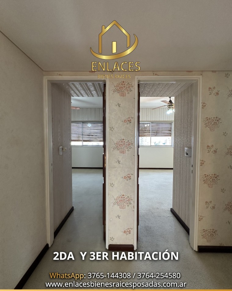 Departamento de 3 dormitorios mas dependencia de servicio en alquiler 
