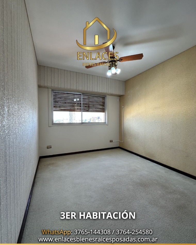 Departamento de 3 dormitorios mas dependencia de servicio en alquiler 