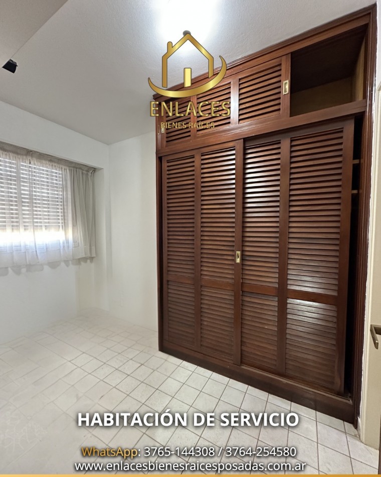 Departamento de 3 dormitorios mas dependencia de servicio en alquiler 