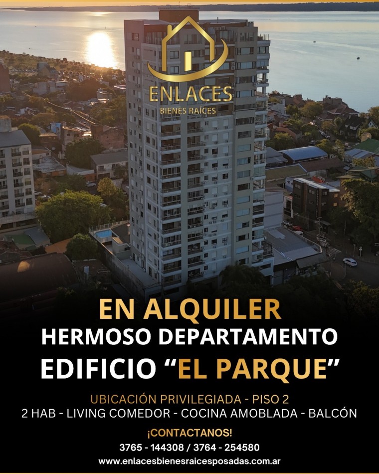 Departamento de 2 dormitorios en alquiler en edifico El Parque de Posadas