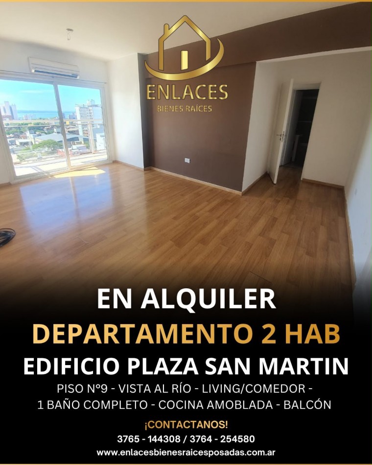 Departamento centrico de 2 dormitorios en alquiler en Posadas