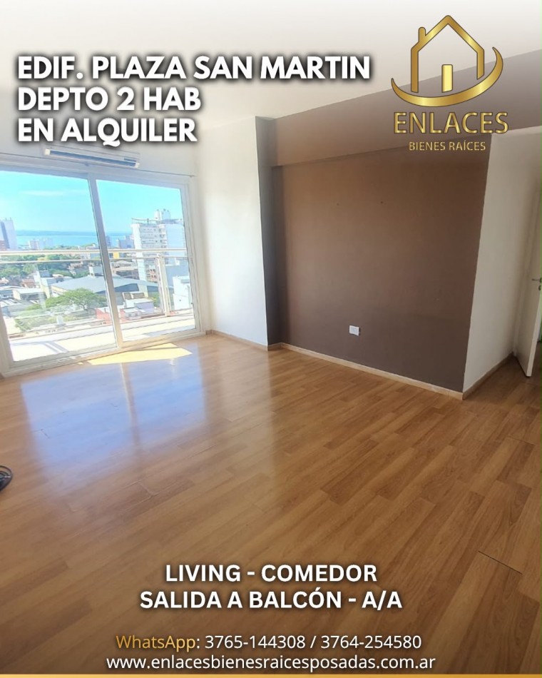 Departamento centrico de 2 dormitorios en alquiler en Posadas