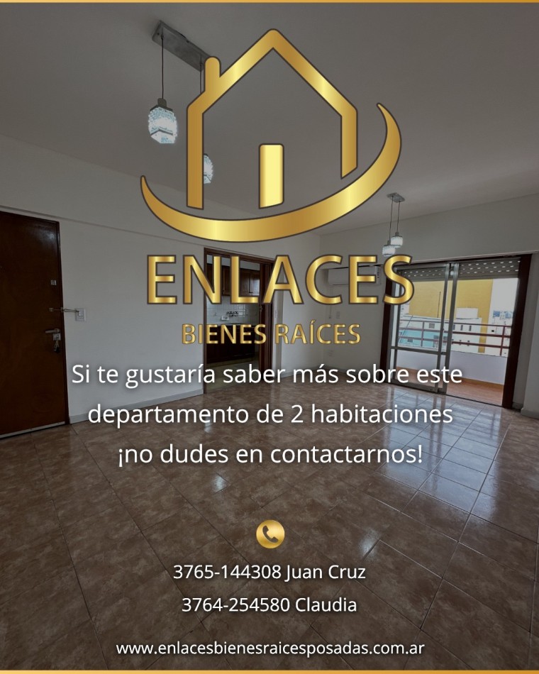 Departamento en alquiler de 2 dormitorios en el centro de Posadas