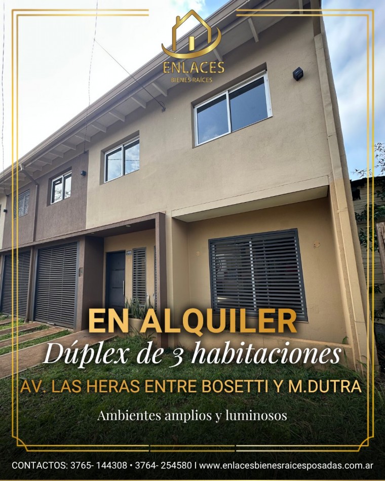 Duplex de 3 habitaciones en Alquiler. Posadas. Misiones
