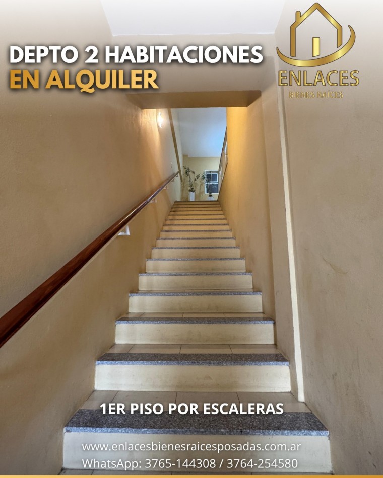 Departamento de 2 dormitorios en alquiler sobre Av Uruguay