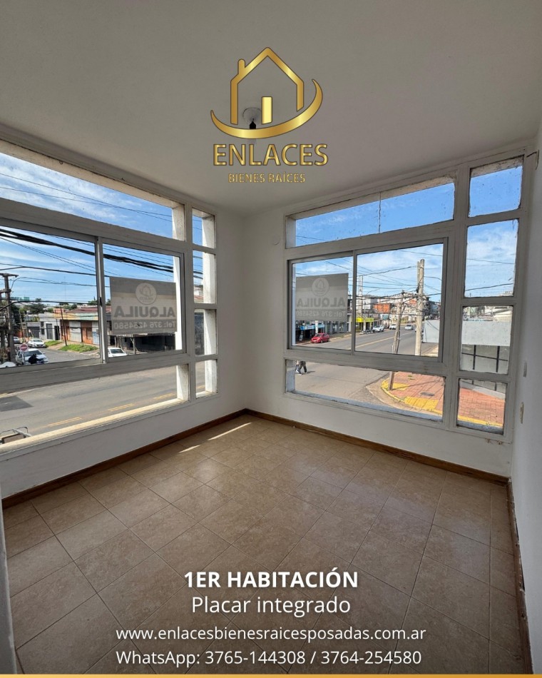 Departamento de 2 dormitorios en alquiler sobre Av Uruguay