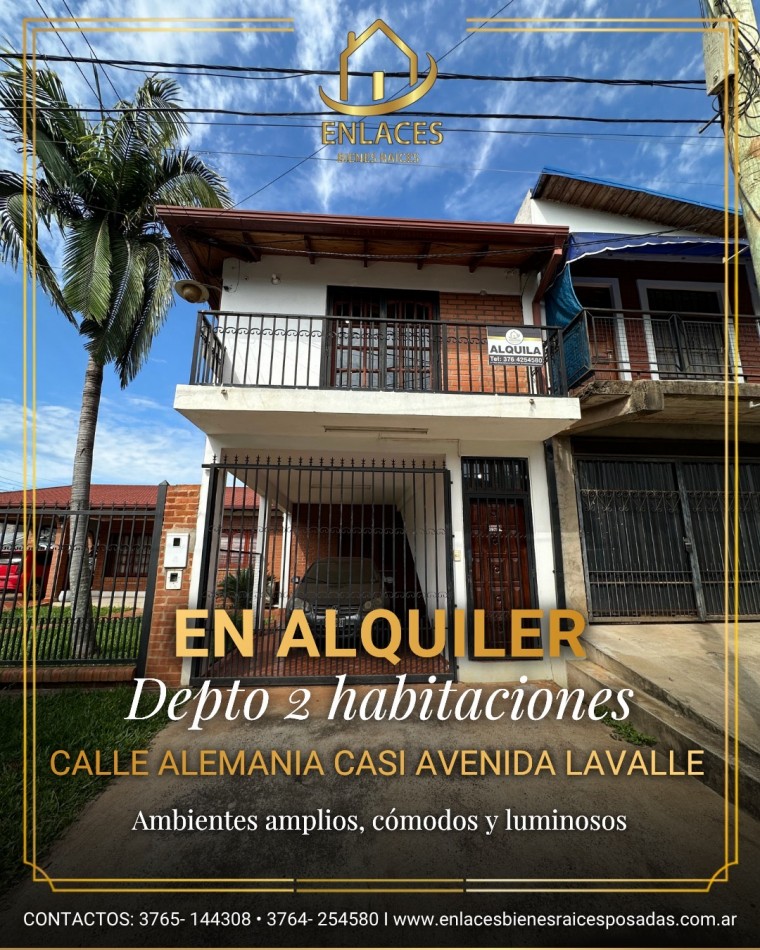 Departamento de 2 dormitorios en alquiler Posadas
