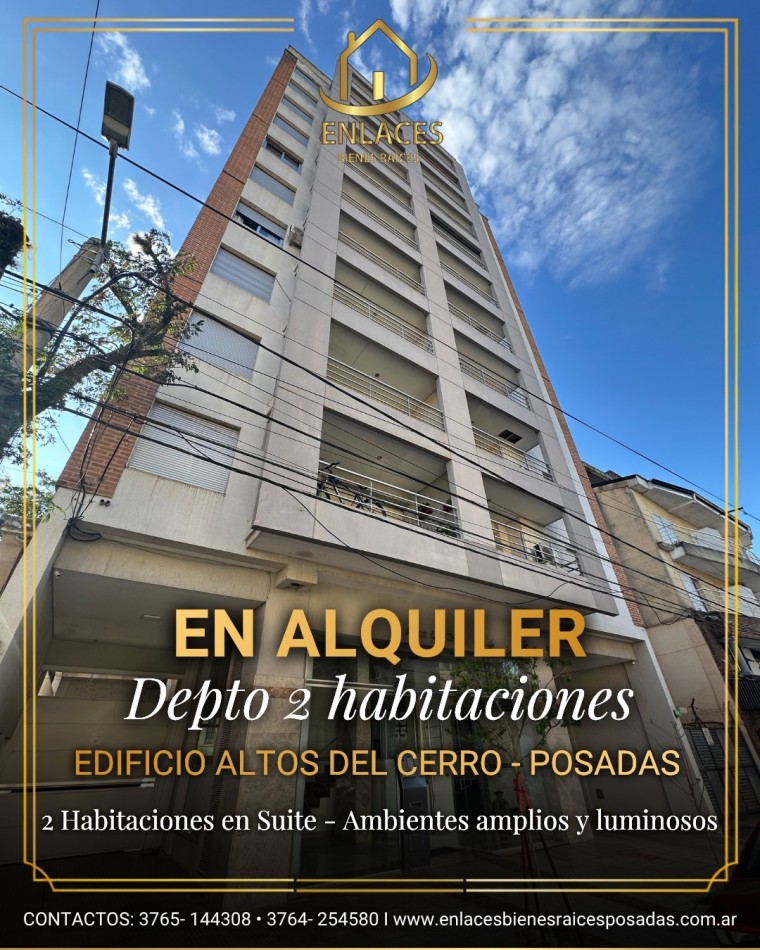 Departamento de n alquiler de 2 dormitorios en edificio Altos del Cerro