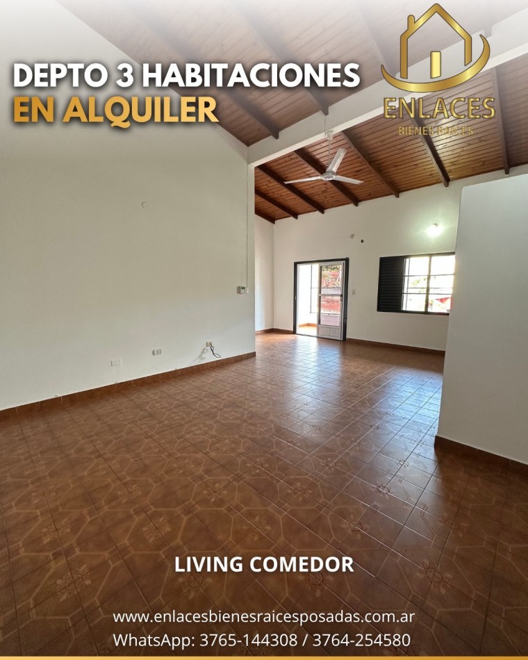 Departamento de 3 dormitorios en alquiler