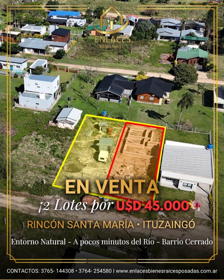 Terrenos en venta Rincon Santa Maria Ituzaingo Corrientes