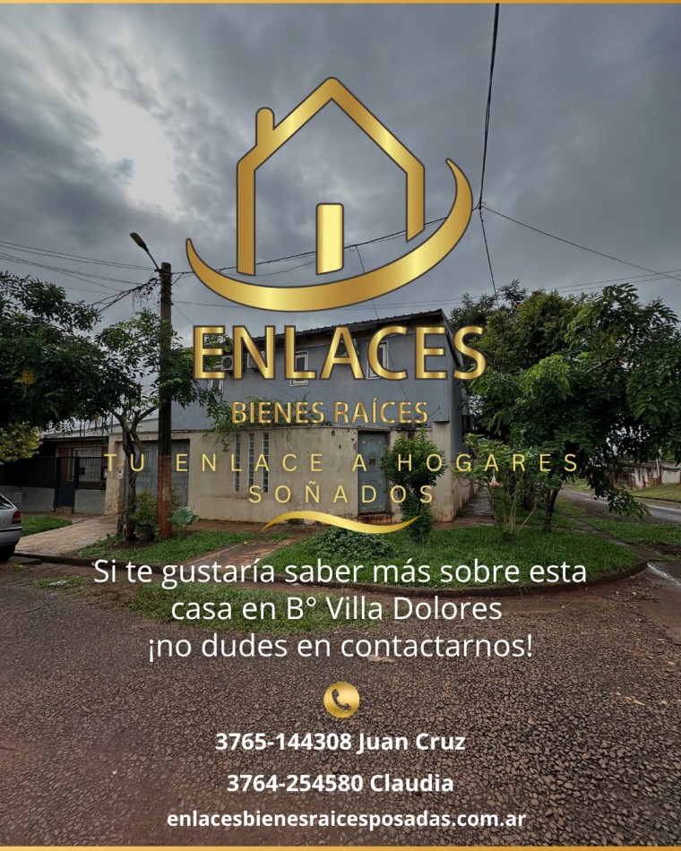 Casa en venta 3 habitaciones Barrio Villa Dolores Posadas Misiones