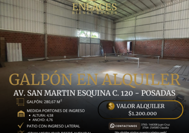 Galpon en alquiler en Posadas 