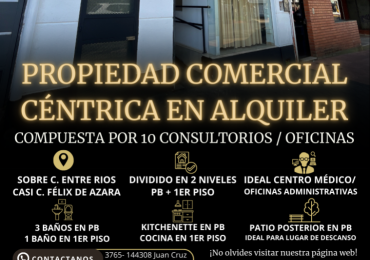 Propiedad centrica en alquiler con oficinas y/o consultorios